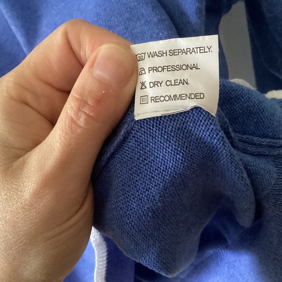 MISSLOOK Women's Blue Knitted Wool Pullover Sweater Scallop Hem Plus Size 4XL - Picture 9 of 12